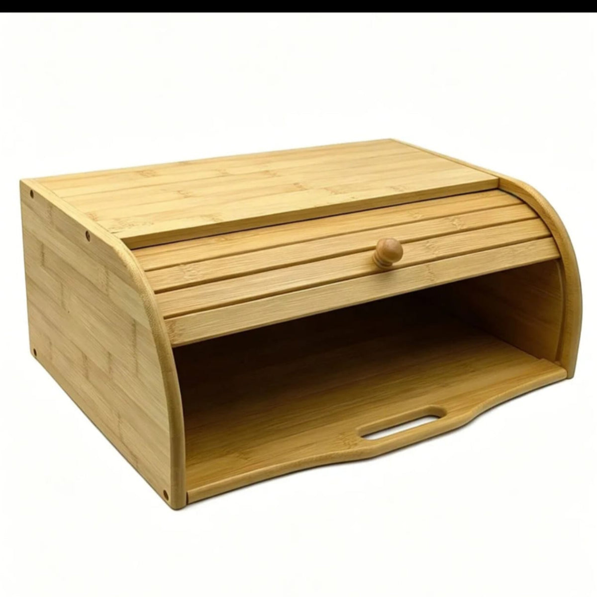 Bamboo Roll Top Bread Storage Box