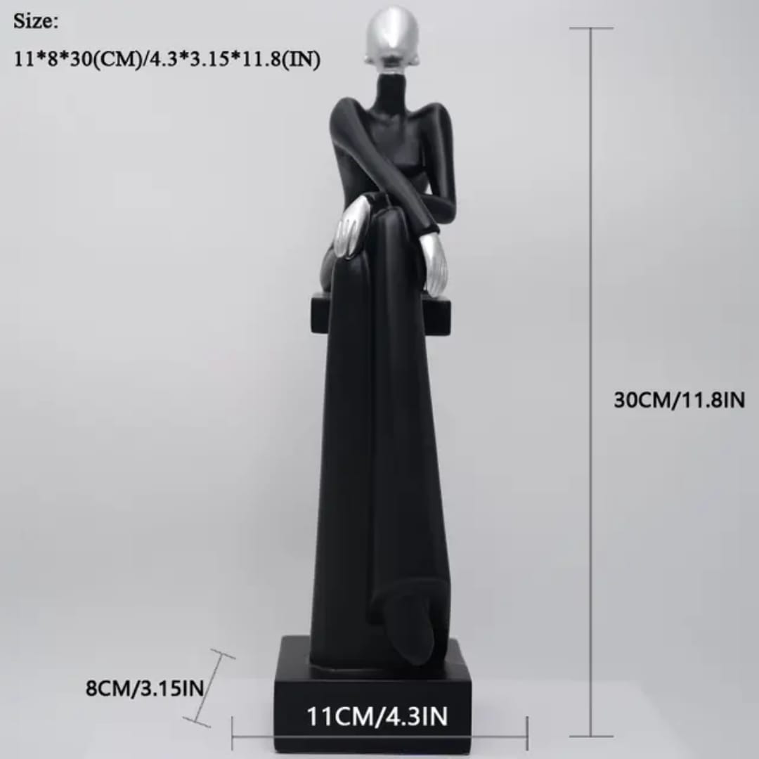 Women Sitting Sculpture Decor