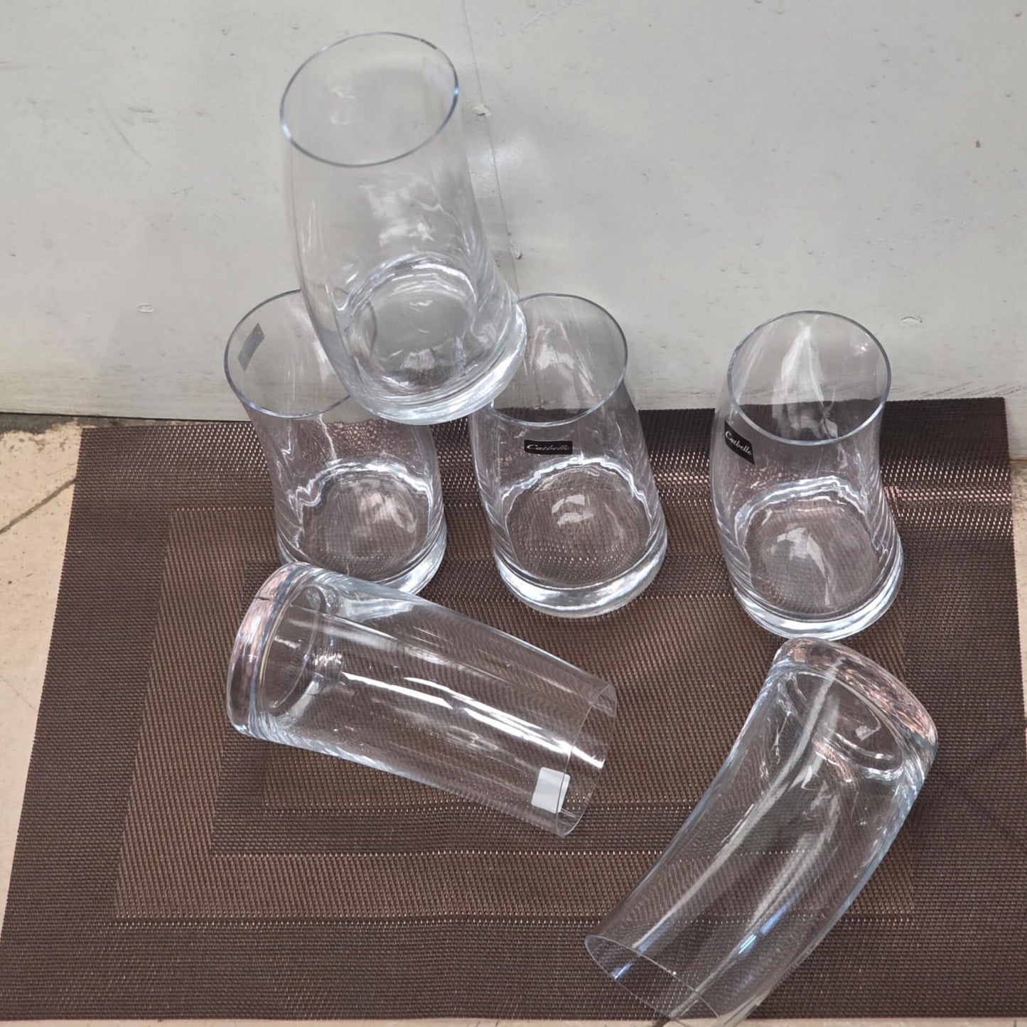 6pcs Long Smooth Punguen Glass Set