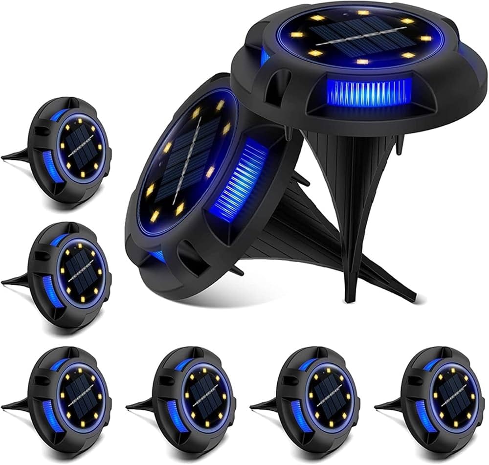4 Pieces LED Solar Garden Ground Lights