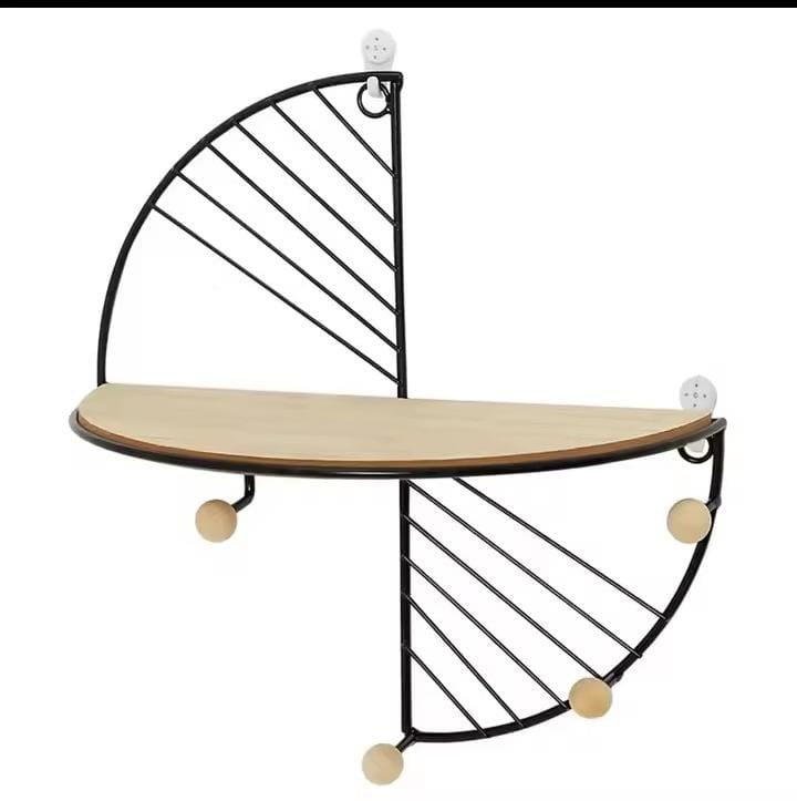 Wooden wall hanging decor shelves