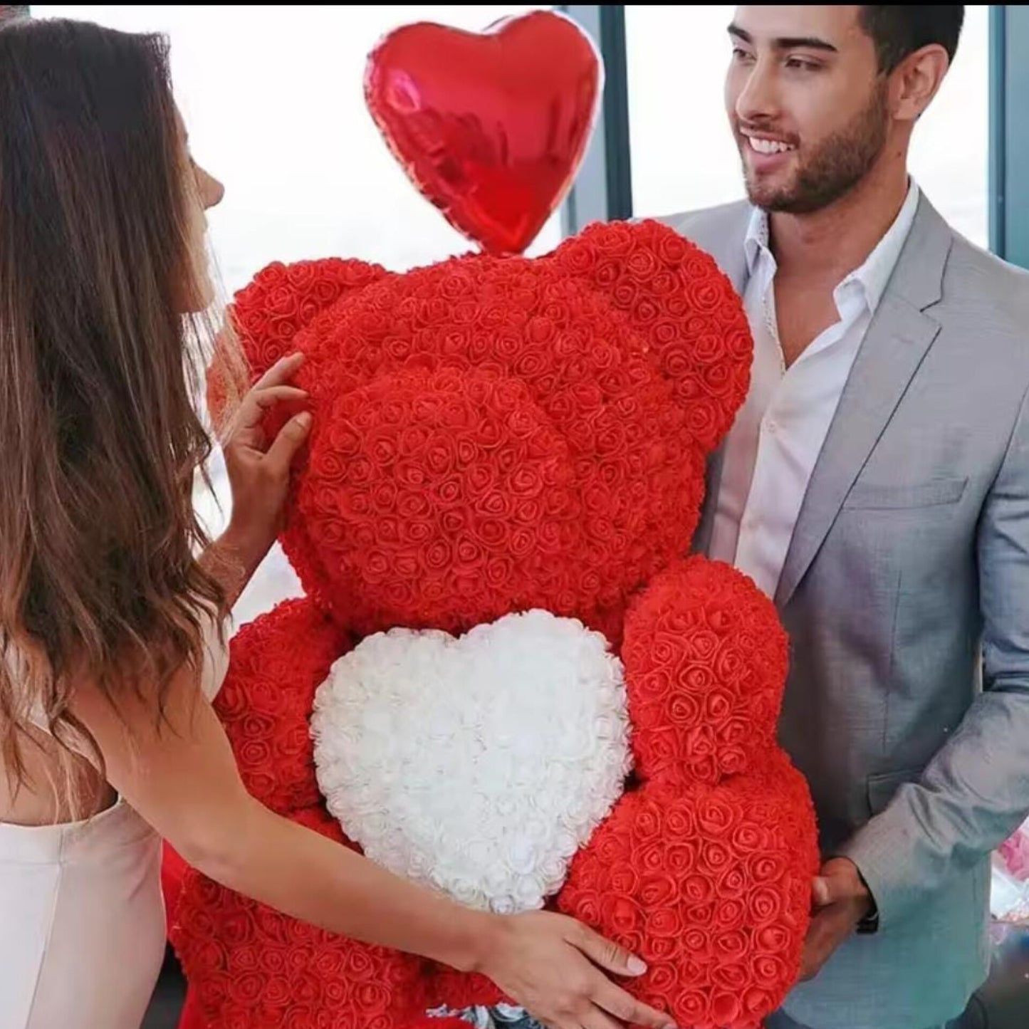 Artificial Flower Rose Bear Gift