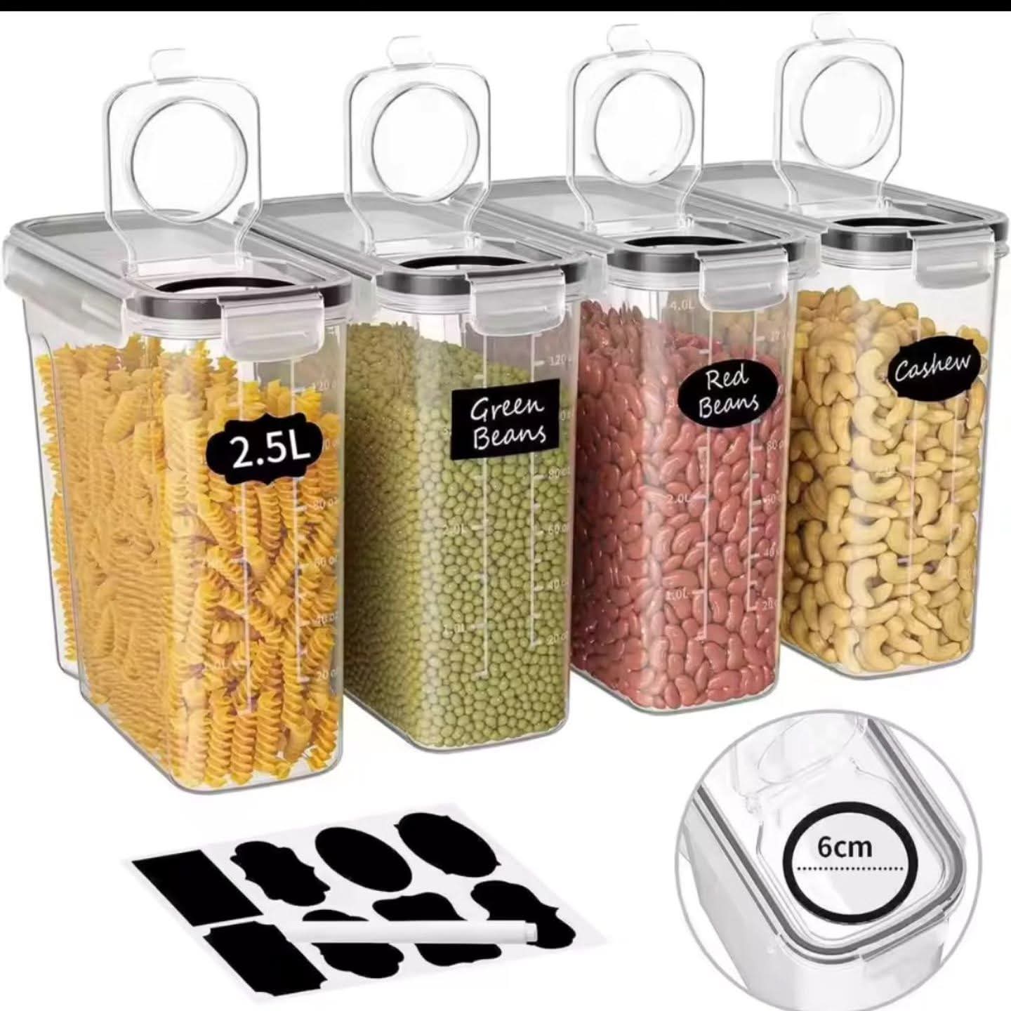 4Pc set cereal containers