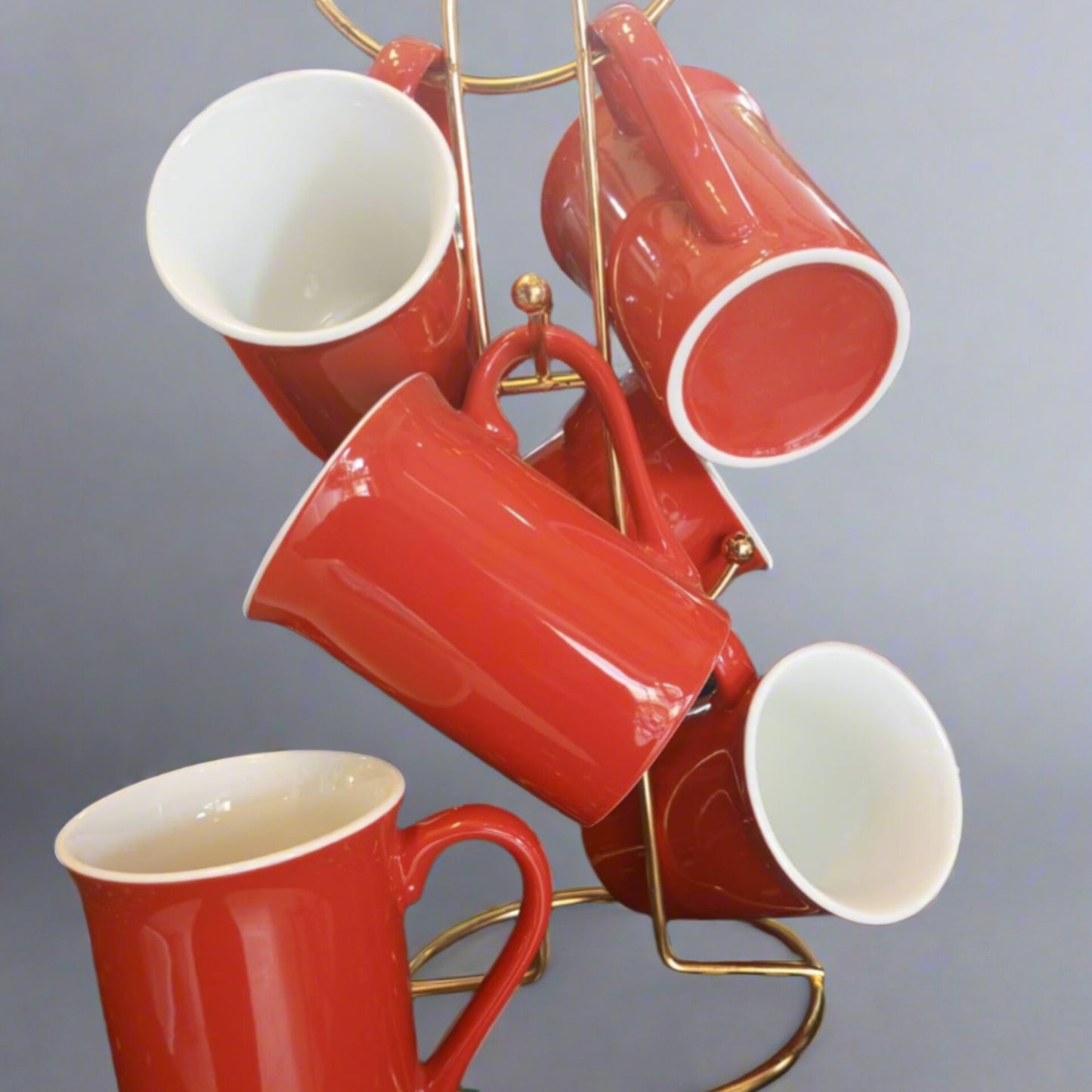 6pc ceramic mugs set