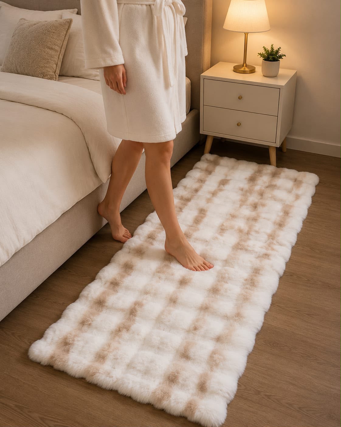 Thickened Bubble Velvet Bedside Carpet Gha
