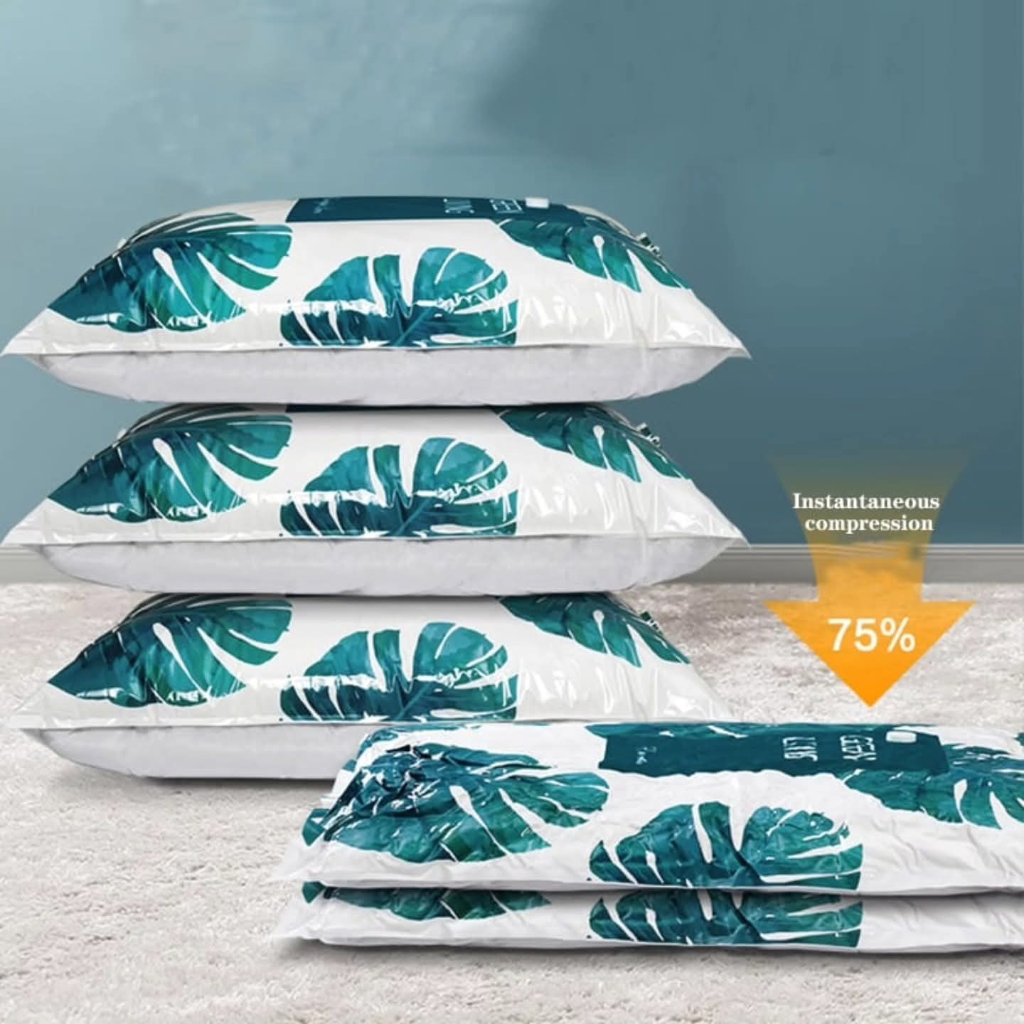 9Pcs Vacuum Compression Storage Bag Set with Electric Pump Gha