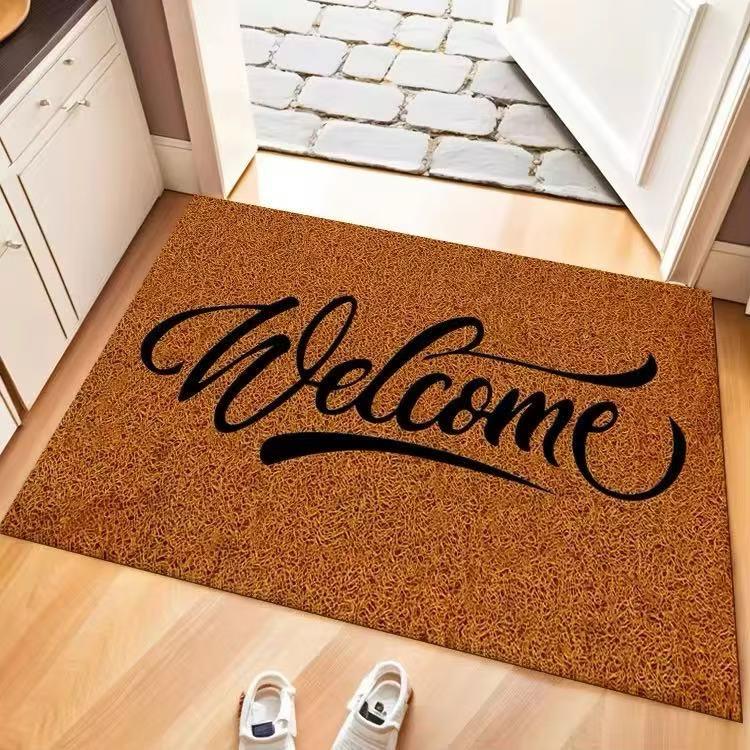 A durable outdoor mat with a high quality rubber bottom