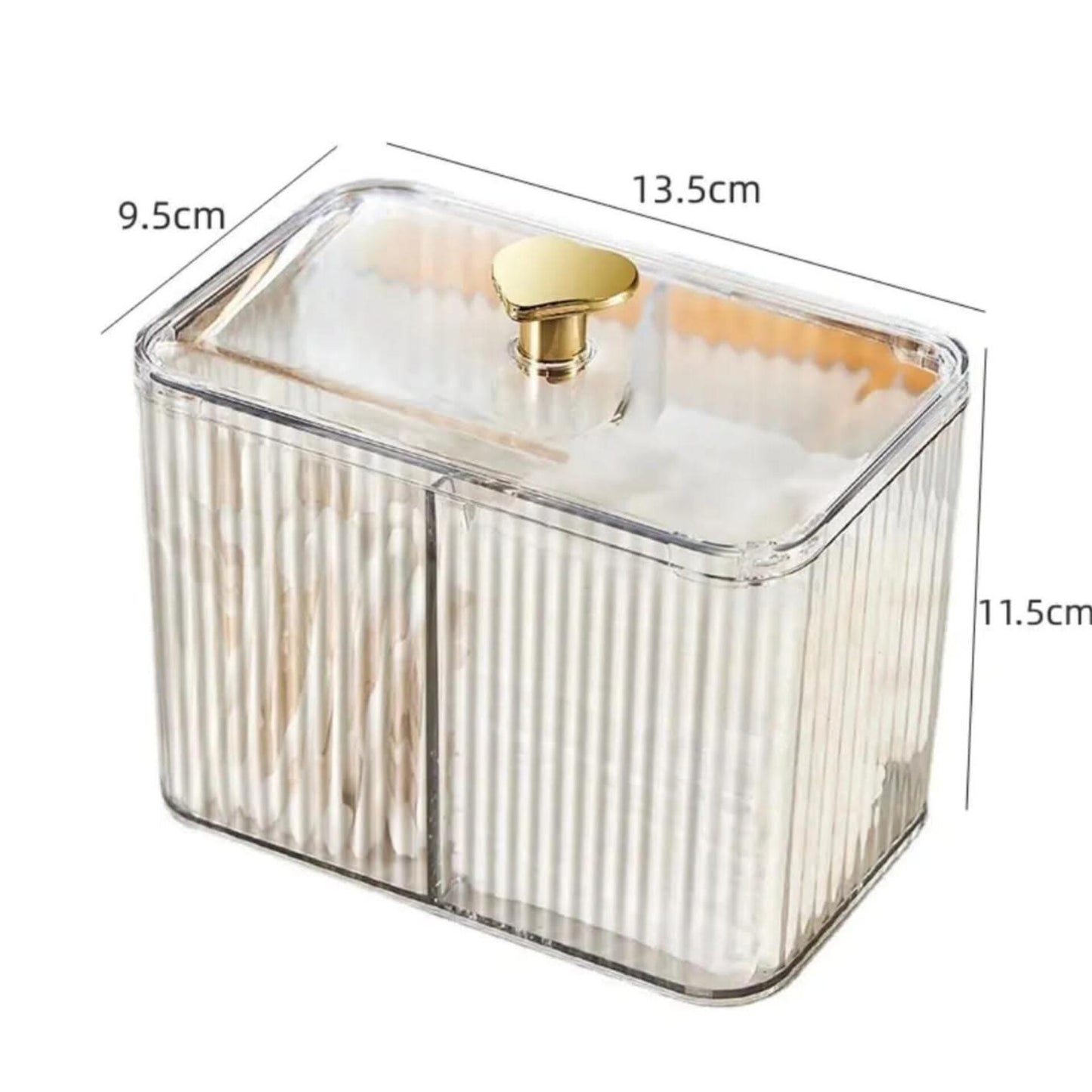 Transparent Acrylic Cotton Swab Storage Organization Box