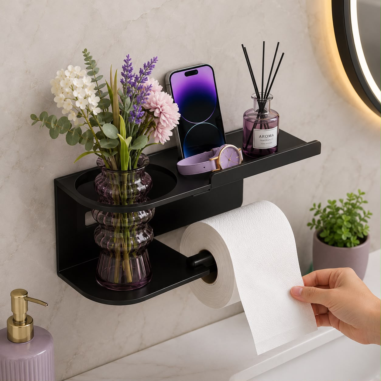 Heavy Duty Bathroom Roll Paper Holder