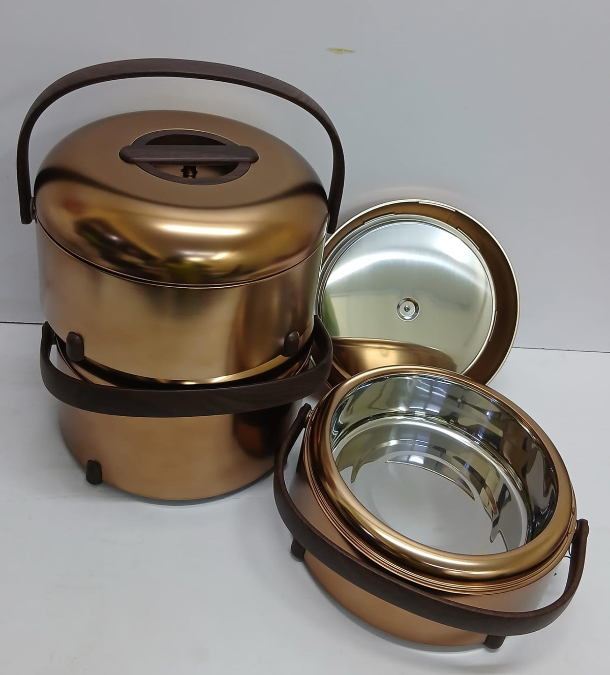 3pcs Round Insulated Hotpot Food Warmers Set