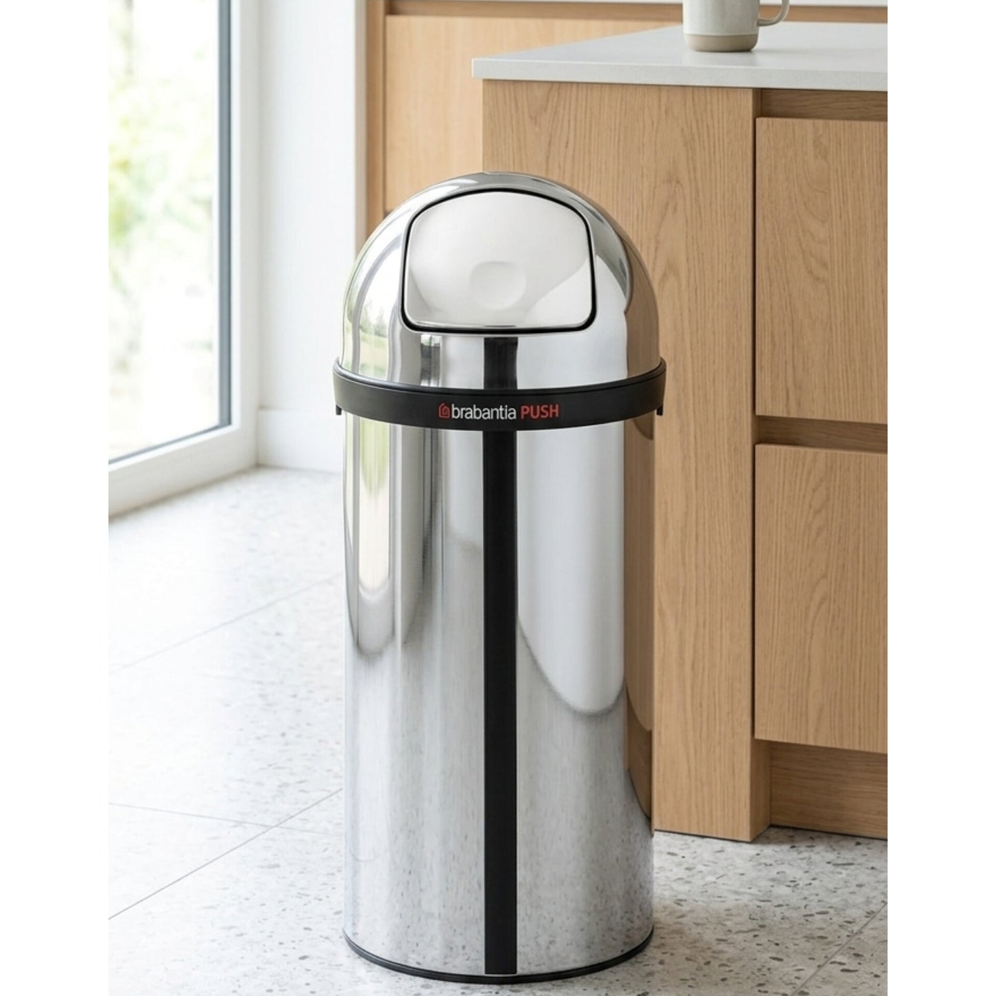 Brabantia 60Ltr push bin steel 13981/402623