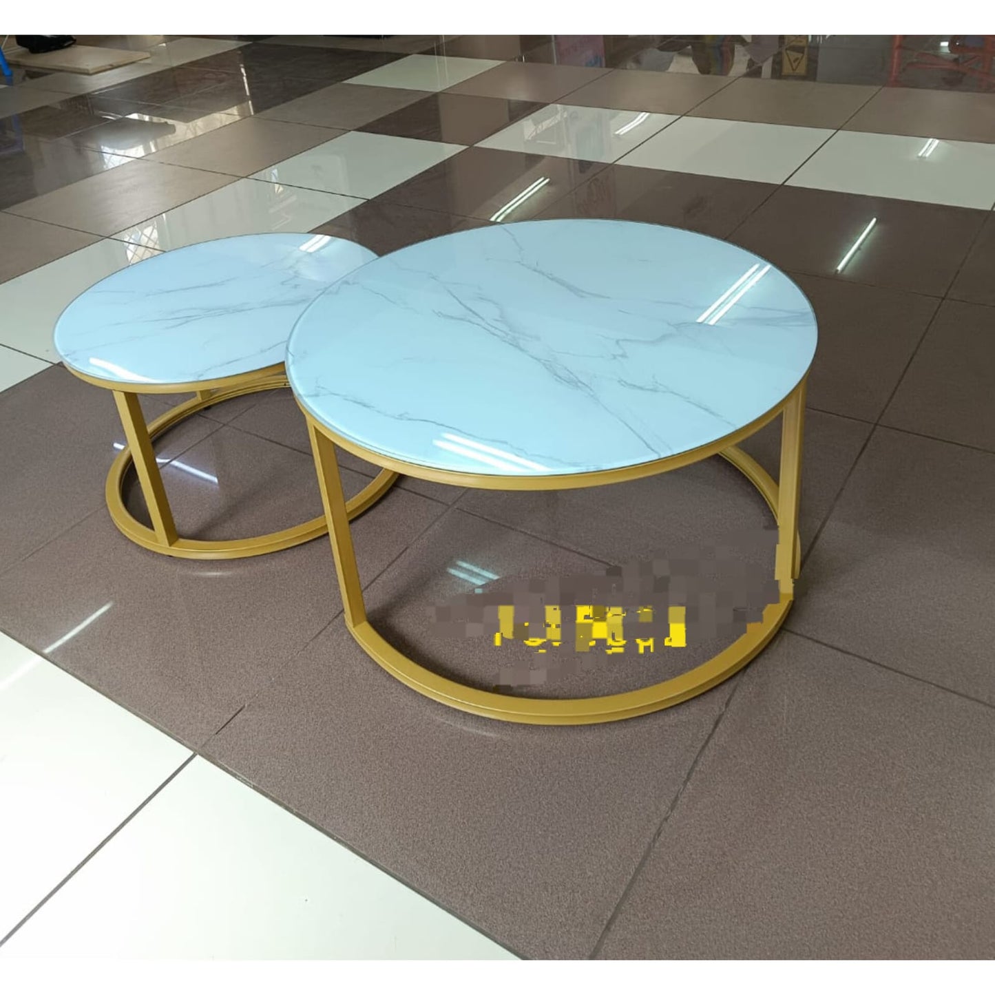 Round marble coffee table
