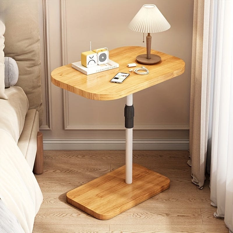 Adjustable c-shaped side table