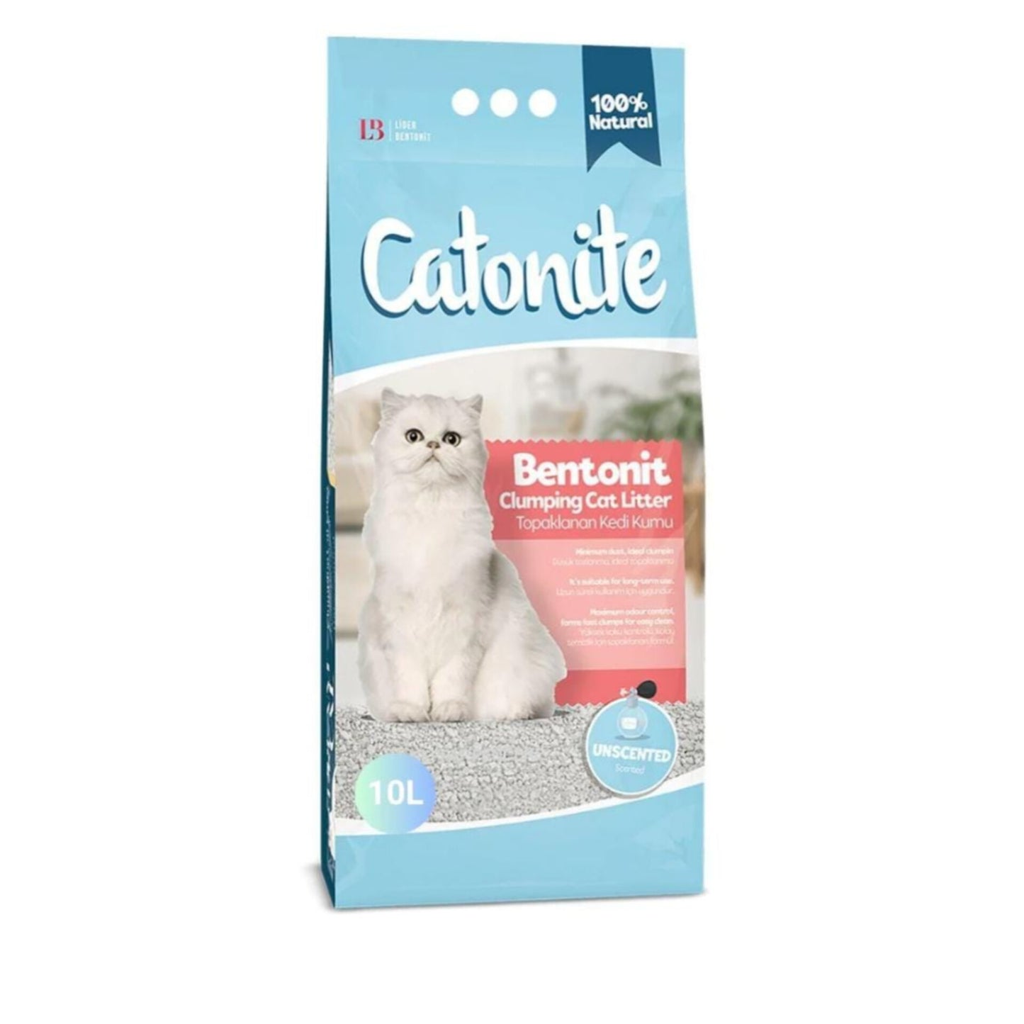 Bag of Catonite Bentonite Clumping Cat Litter, 10L, unscented