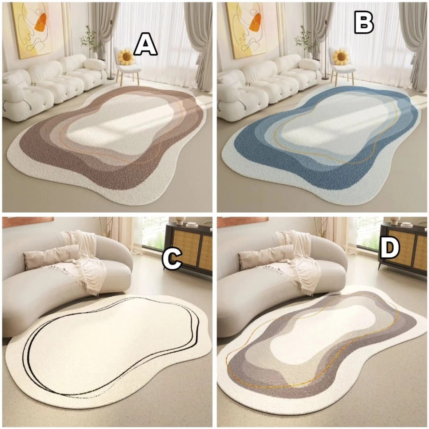 80*120Cm Irregular Pattern Area Rug