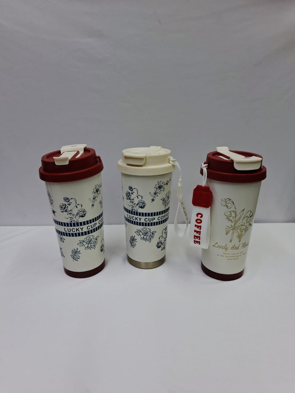 500ml thermo cup with straw