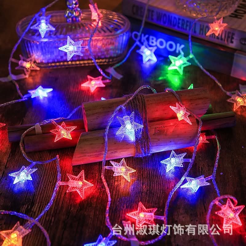 10 Meter Christmas Multicolored Star-Shaped LED Fairy String Lights