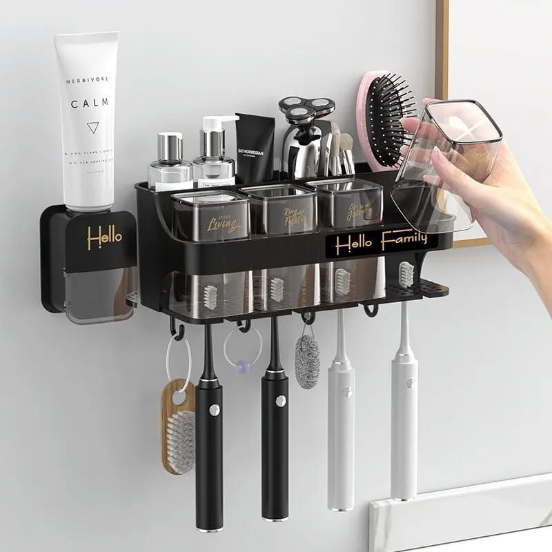Toothbrush holder /Toothpaste dispenser