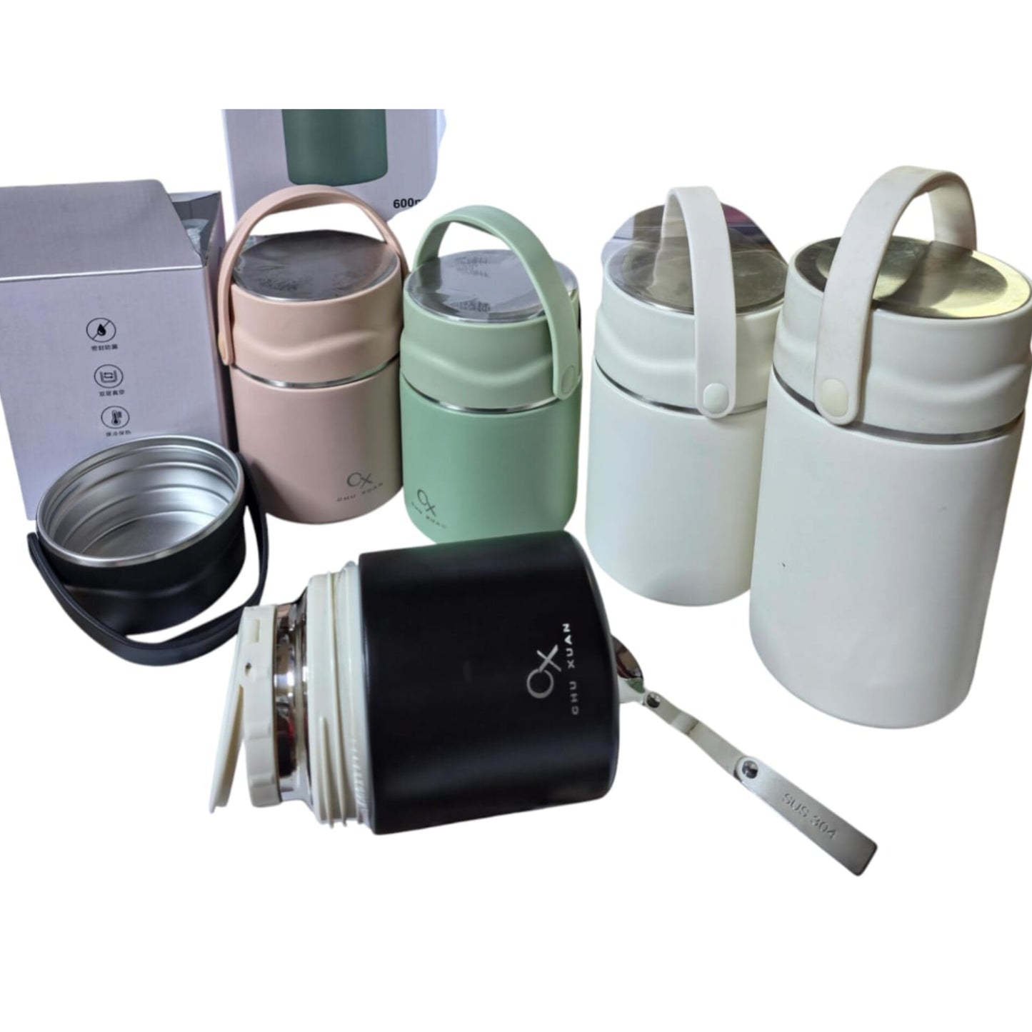 Food flask 800ml, 1000ml with spoon