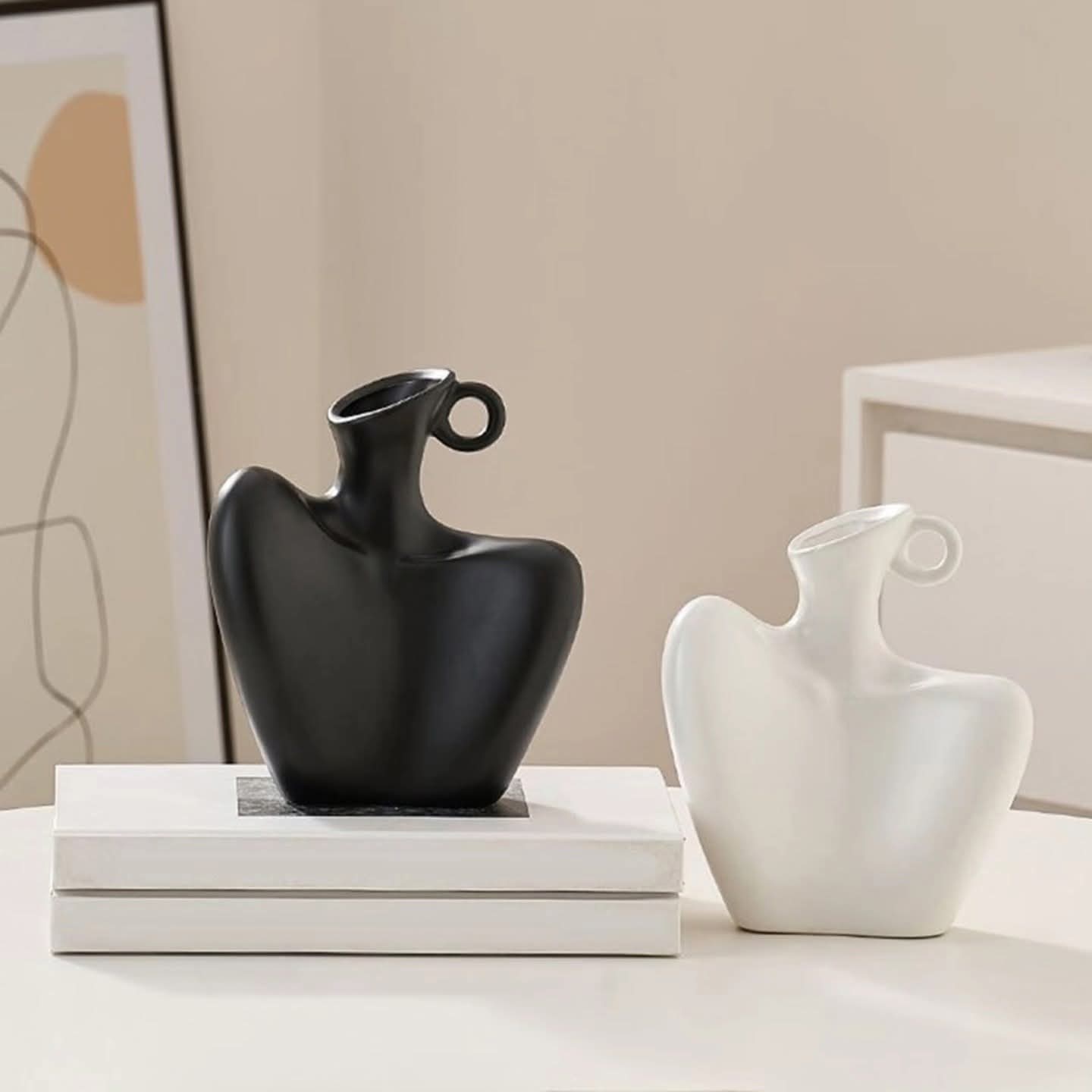 Sculptural Body Silhouette Ceramic Flower Vase