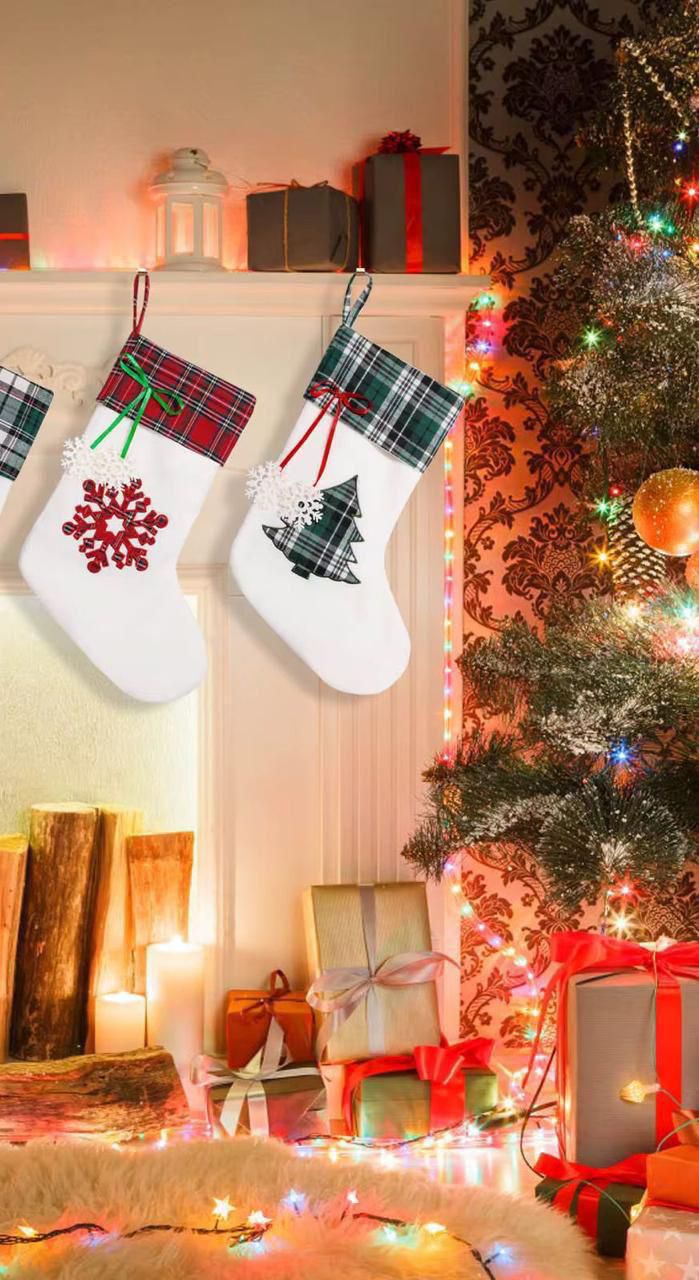 2 Pc Christmas Decor Socks