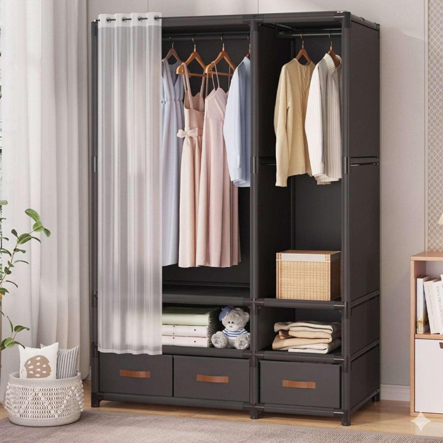 Heavy-Duty Metallic Wardrobe