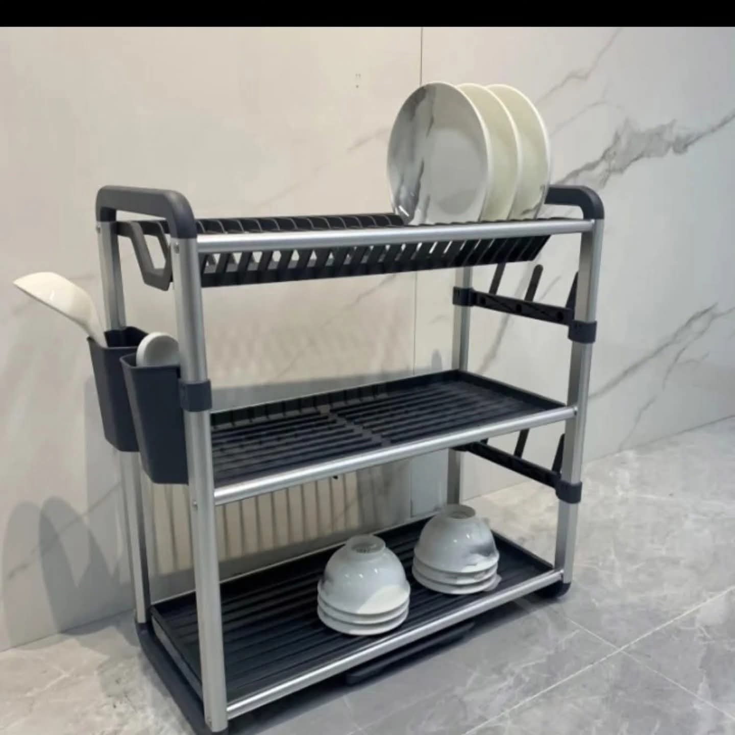 3 Tier Aluminium Dish Drainer Rack