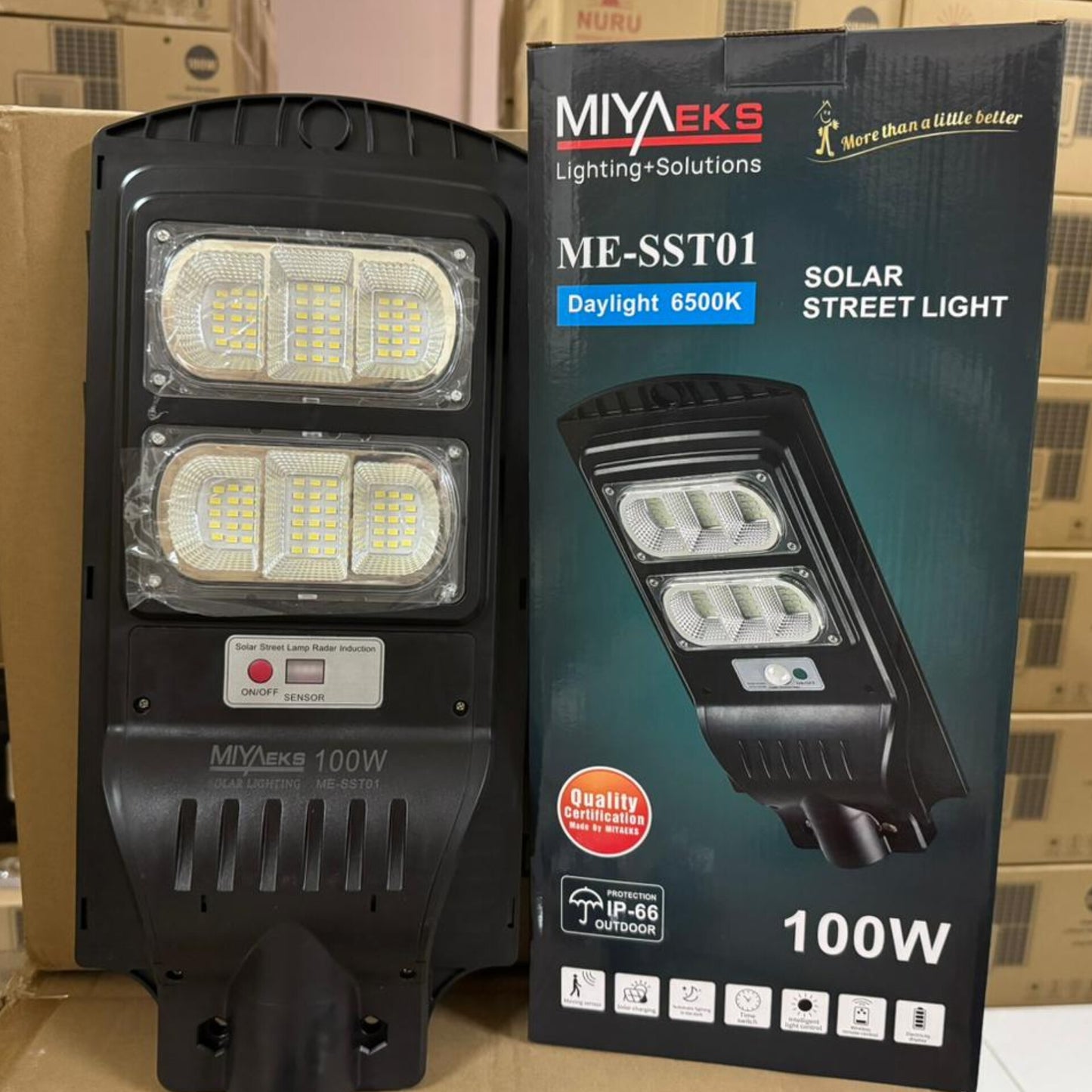 100Watts NEW Solar Street + Pole