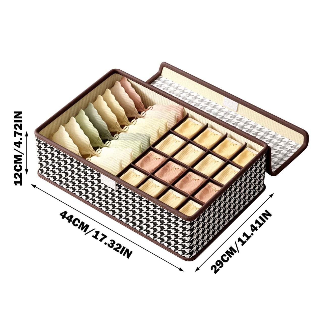 17 grid undergarment organizer