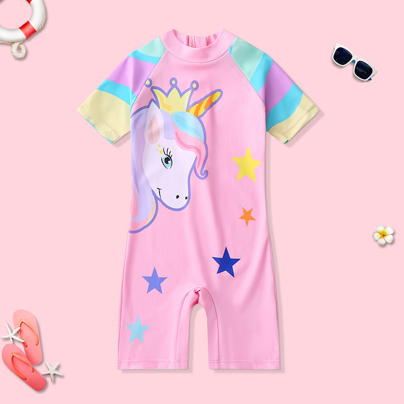 Kids Cartoon Themed One Piece Swimming Costume