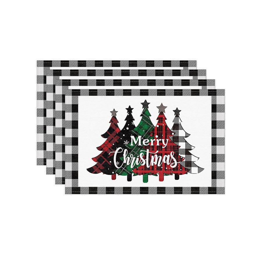 Plaid Christmas Rectangular Placemats