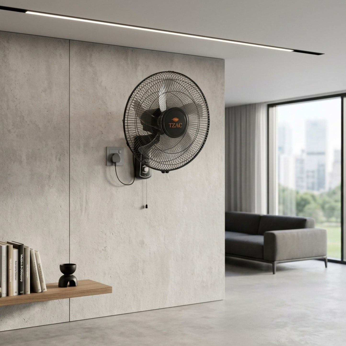 16" Black Wall Fan TLACO29B