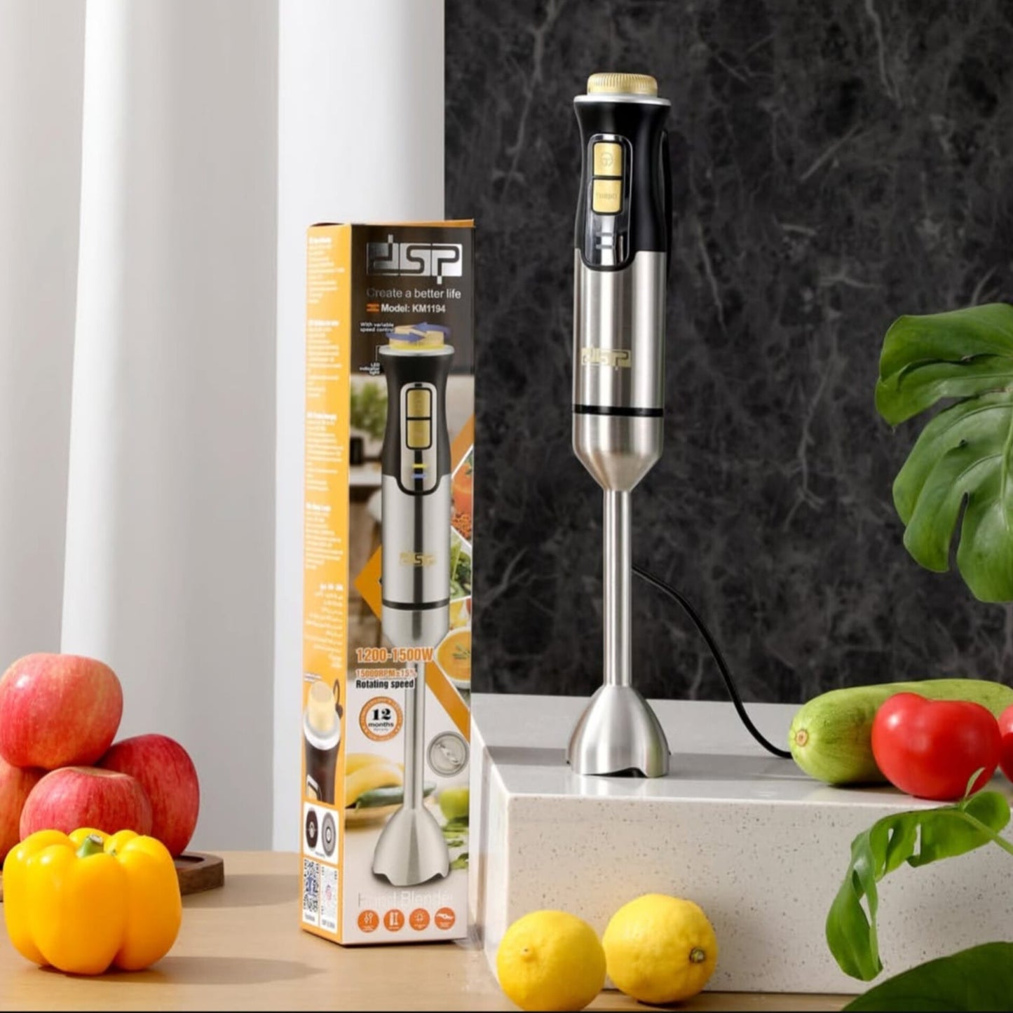 5 in1 Stainless Steel Hand Blender Set