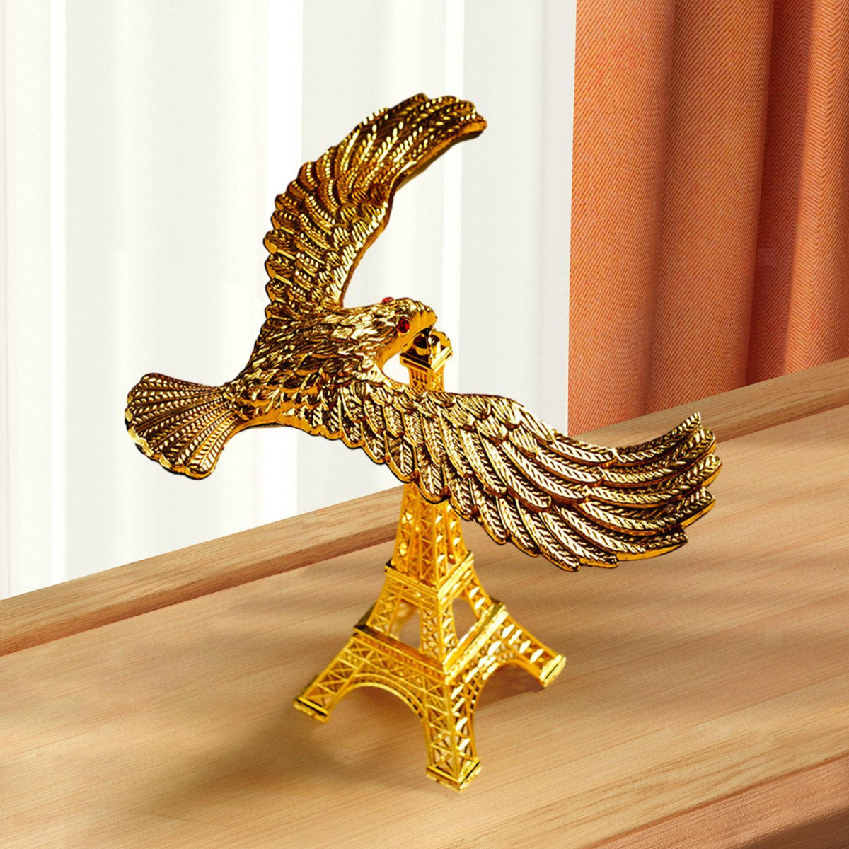Balancing Bird Eagle Tower Golden Decor