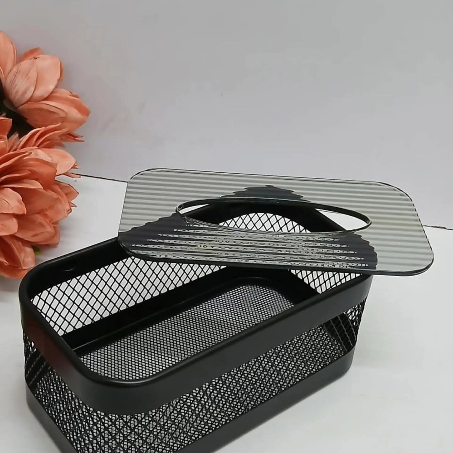 Black Mesh Serviette Holder