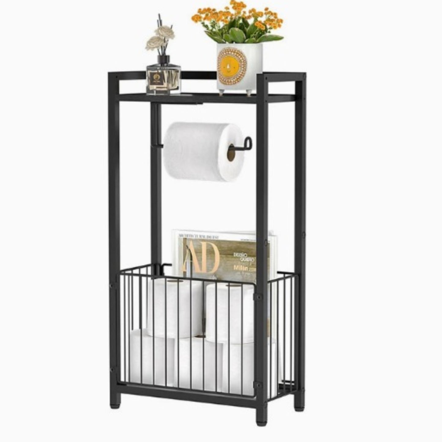Bathroom Storage Rack and Toilet Paper Holder