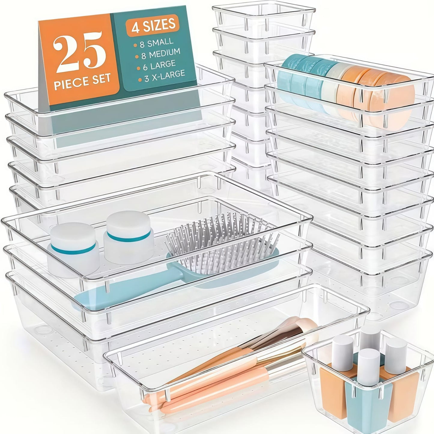 25Pc Fridge Containers