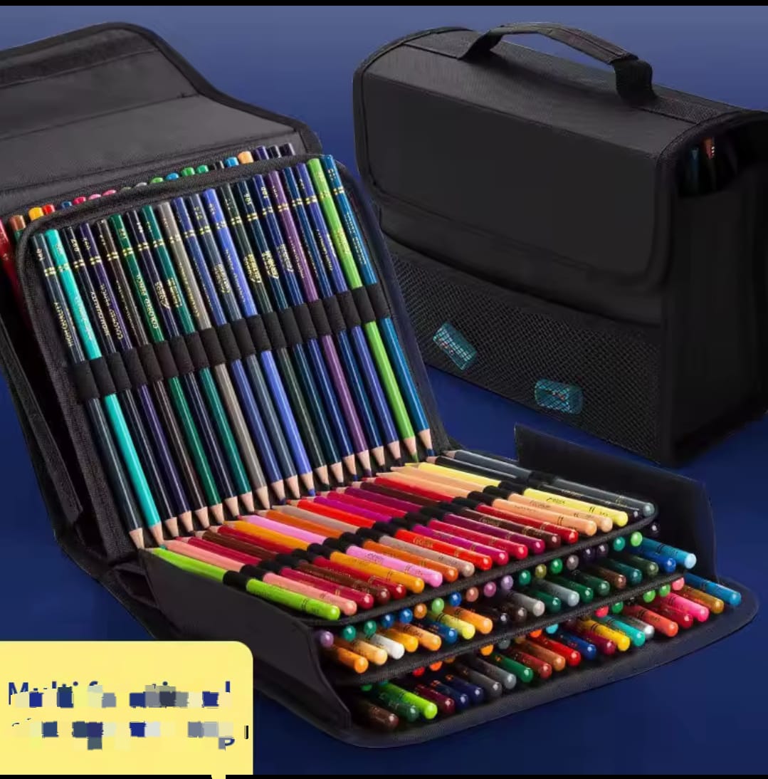 Large Capacity Portable Pencil Storage Bag and Organizer for Artists