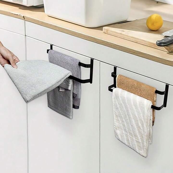 Over the cabinet towel hanger