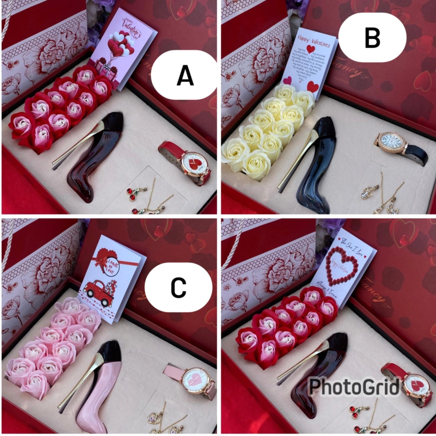 Valentine's Day Floral Perfume and Jewelry Gift Set