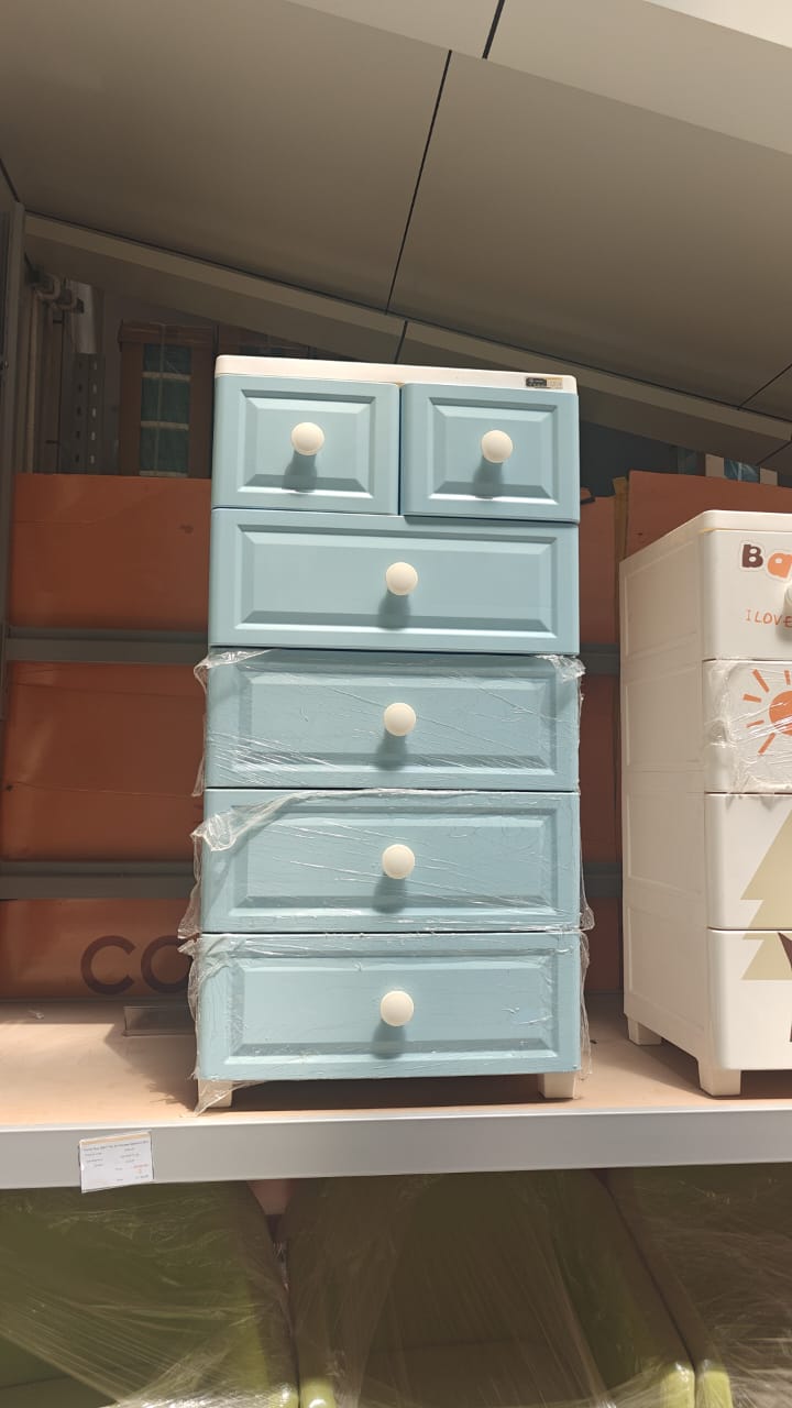Blue storage cabinet