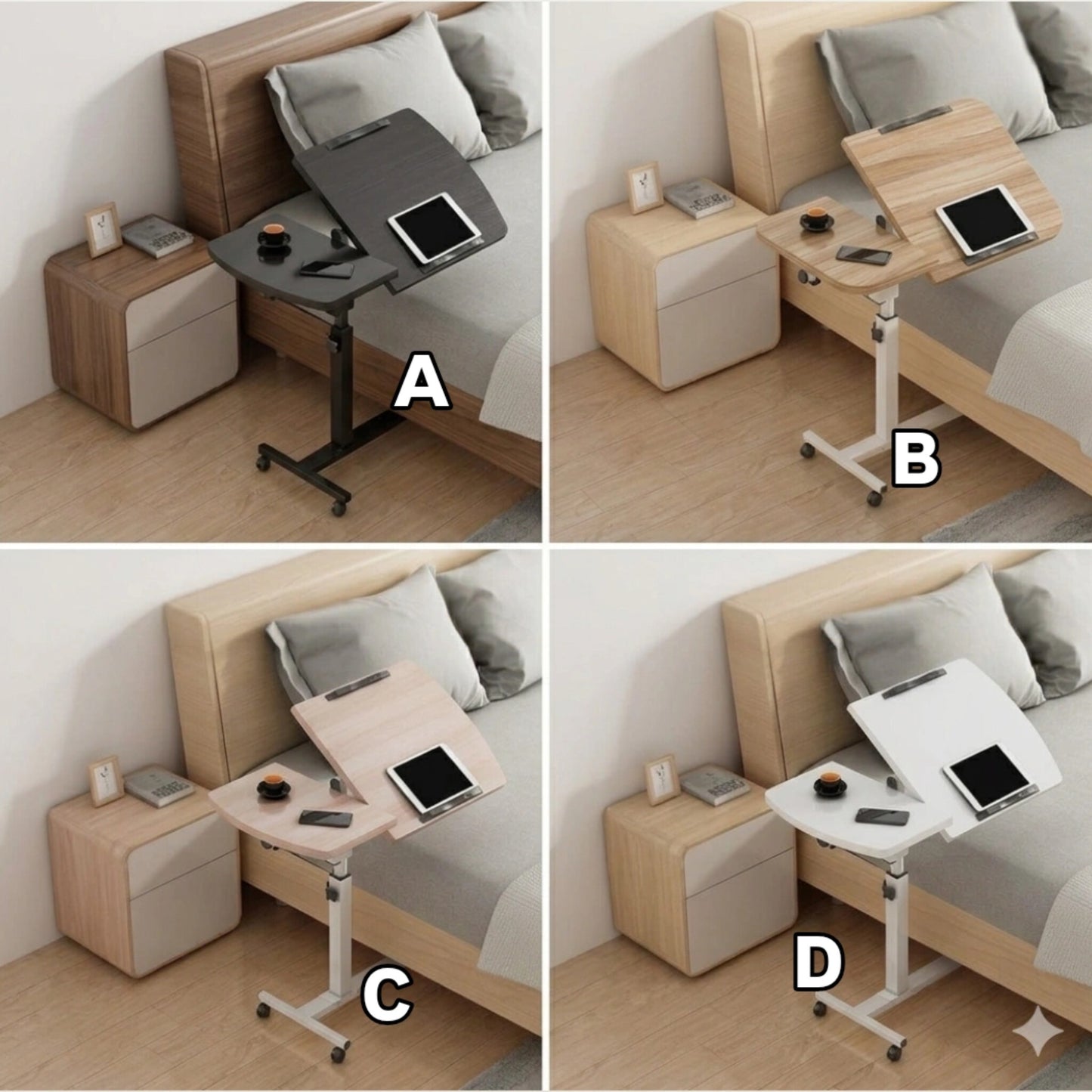Adjustable Rotating Laptop Desk with Wheels