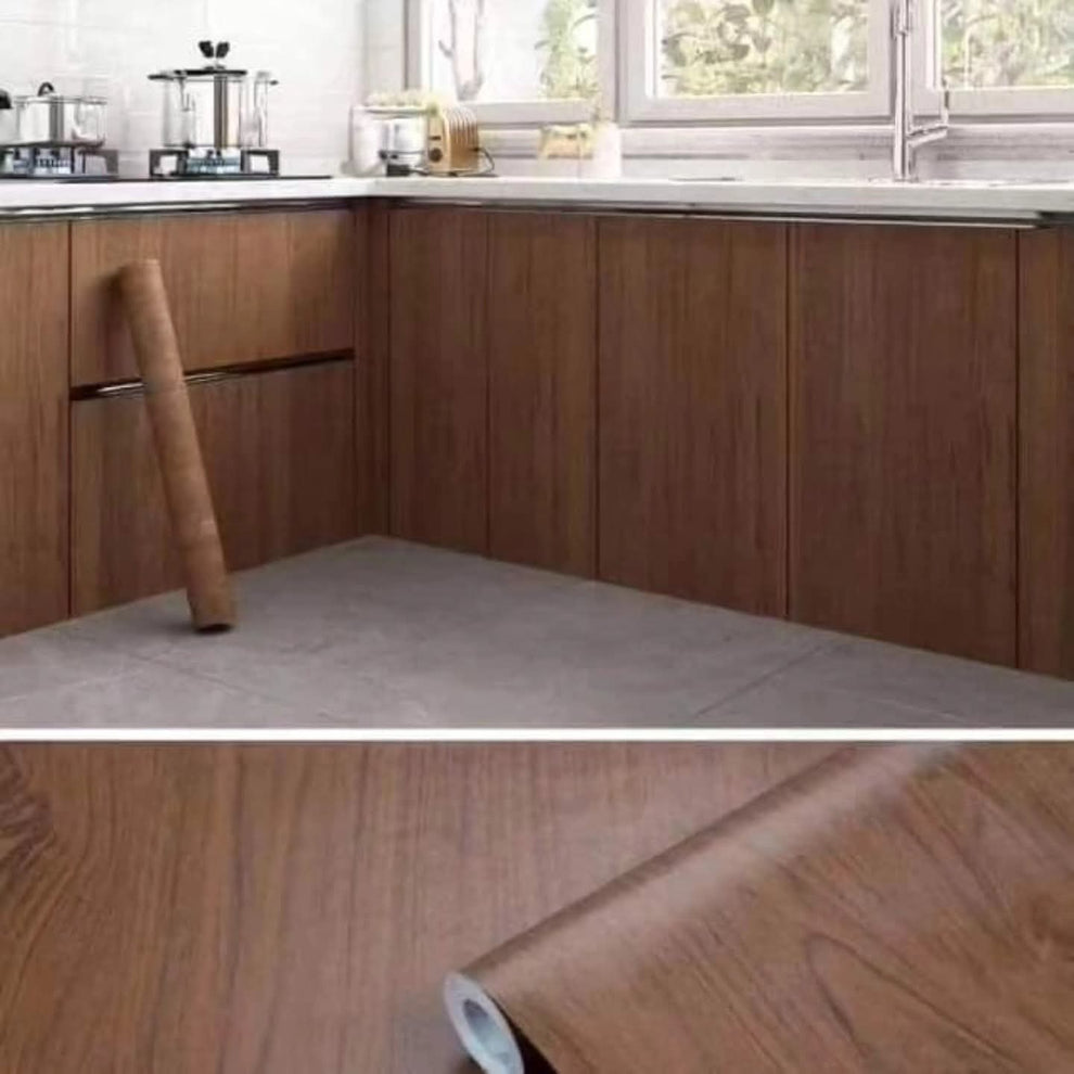 Waterproof Wood Grain Self Adhesive Contact Paper Gha