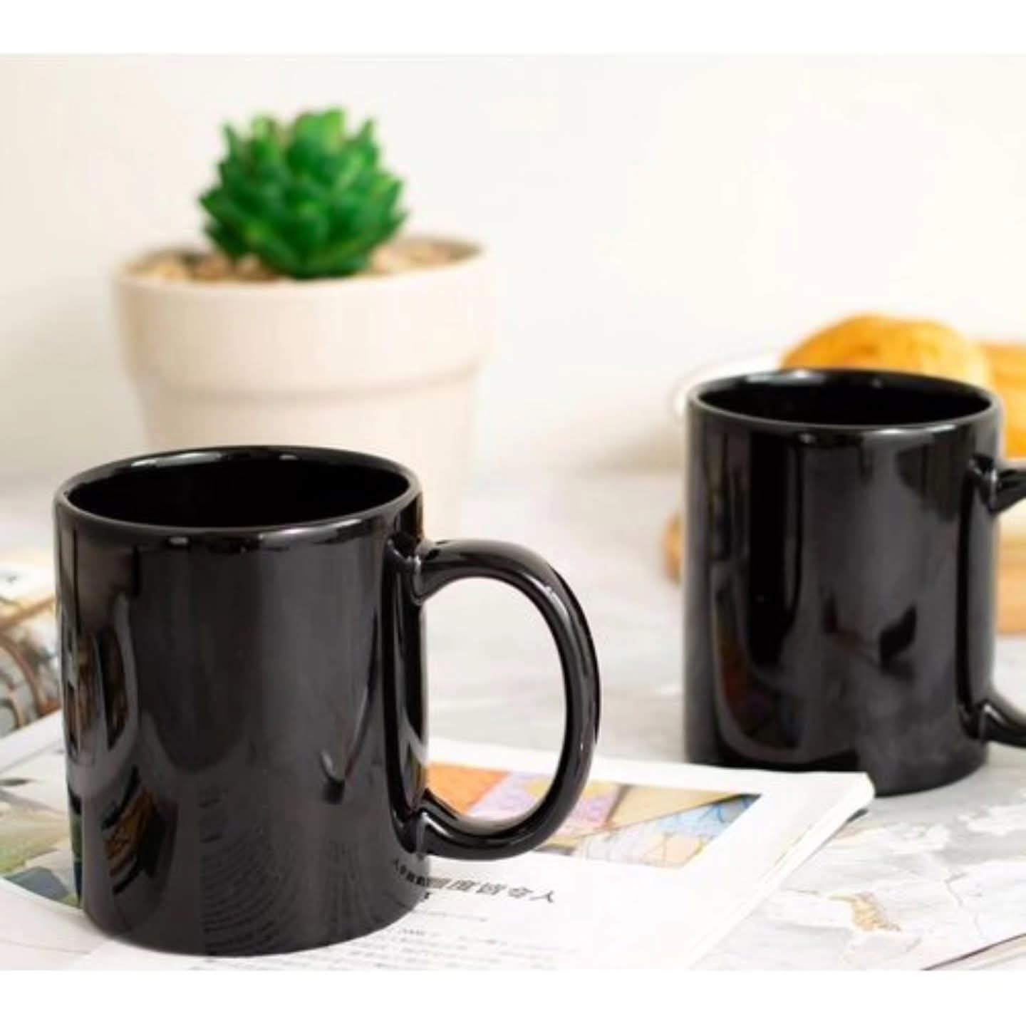 6Pc Black Tea Cups