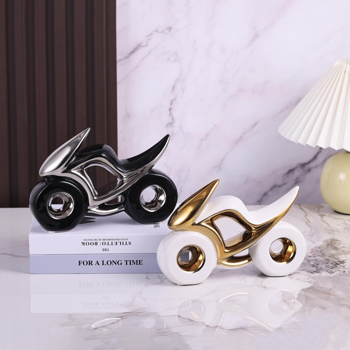 Ceramic Motorbike Decorative Sculptures