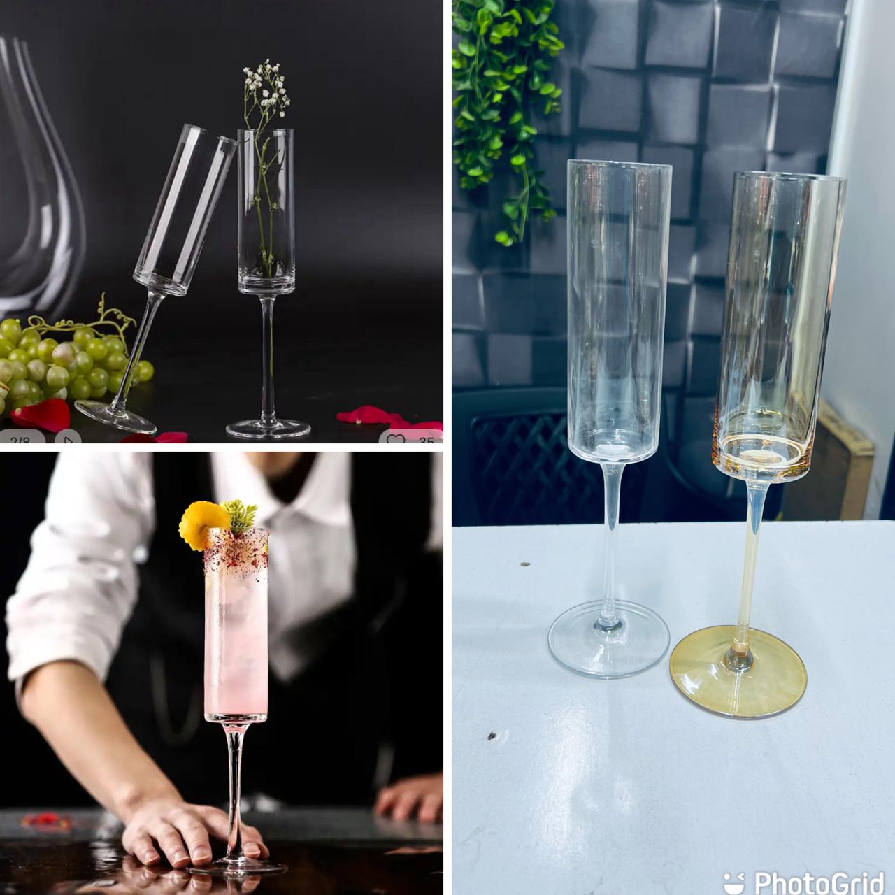 A pair champagne flutes