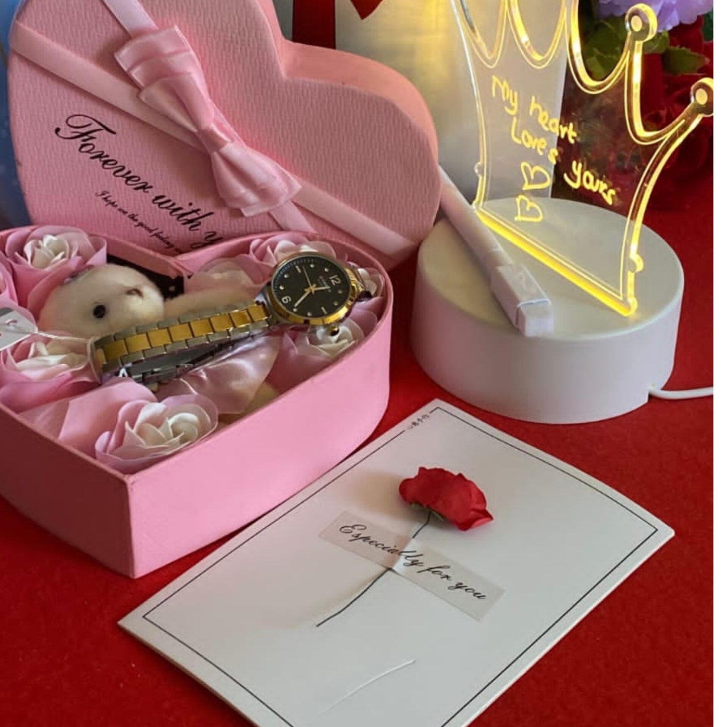 3D Creative Lamp and Watch Gift Set