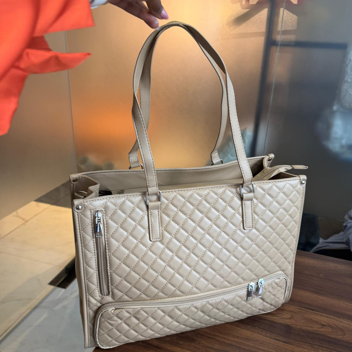 Large Capacity Laptop Tote Bag with Lunch Compartment Gha