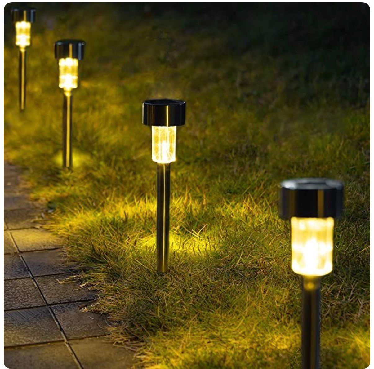 10 Piece Waterproof Solar Garden Lights Gha