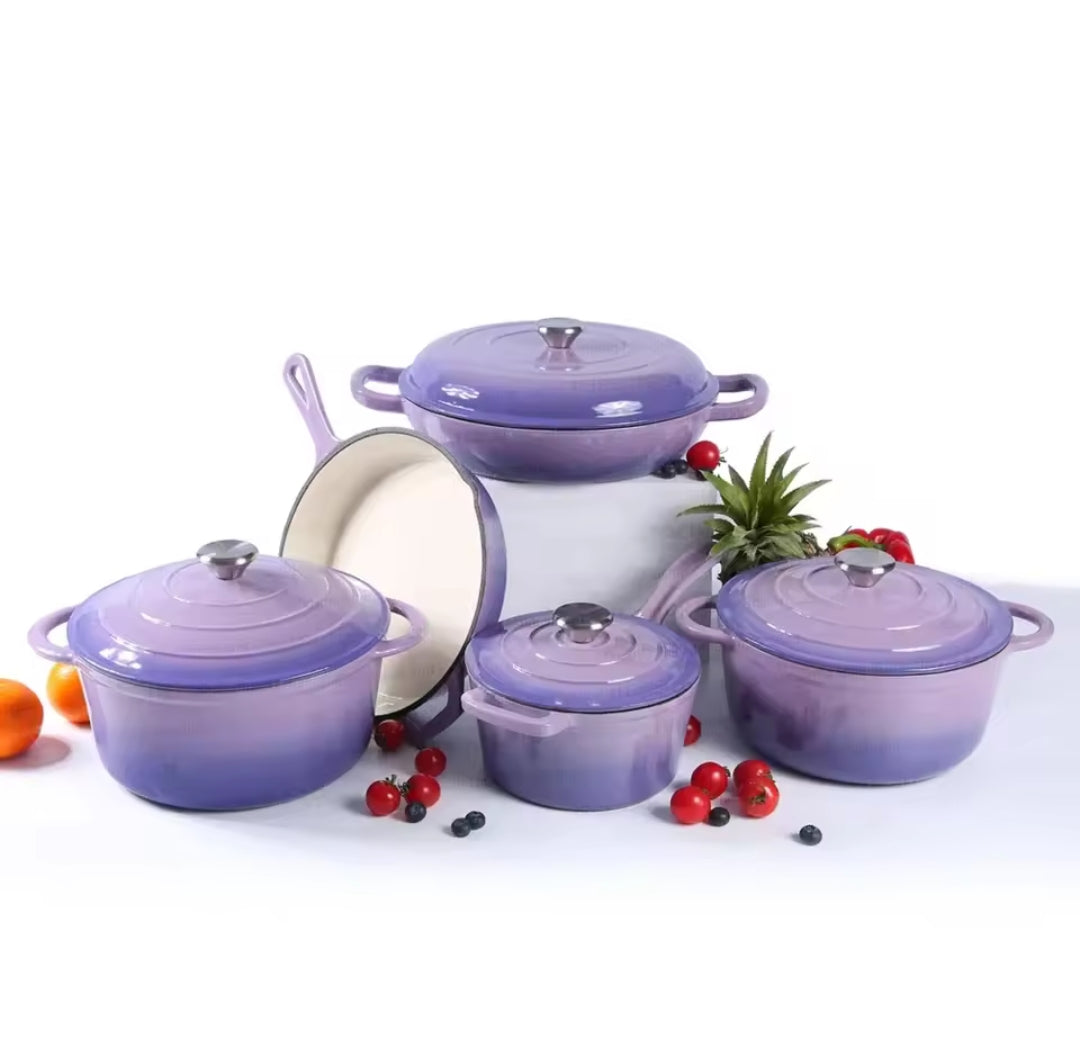 Enamel cast iron cooking pots